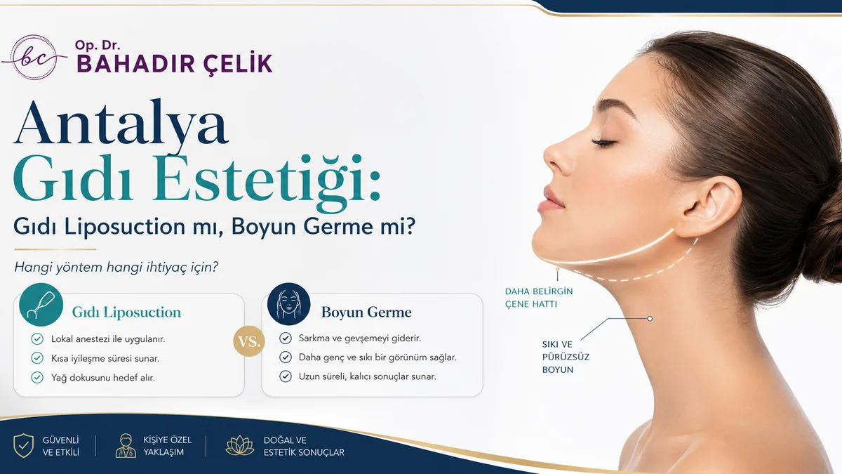Doppelkinn Ästhetik in Antalya Liposuktion oder Halsstraffung
