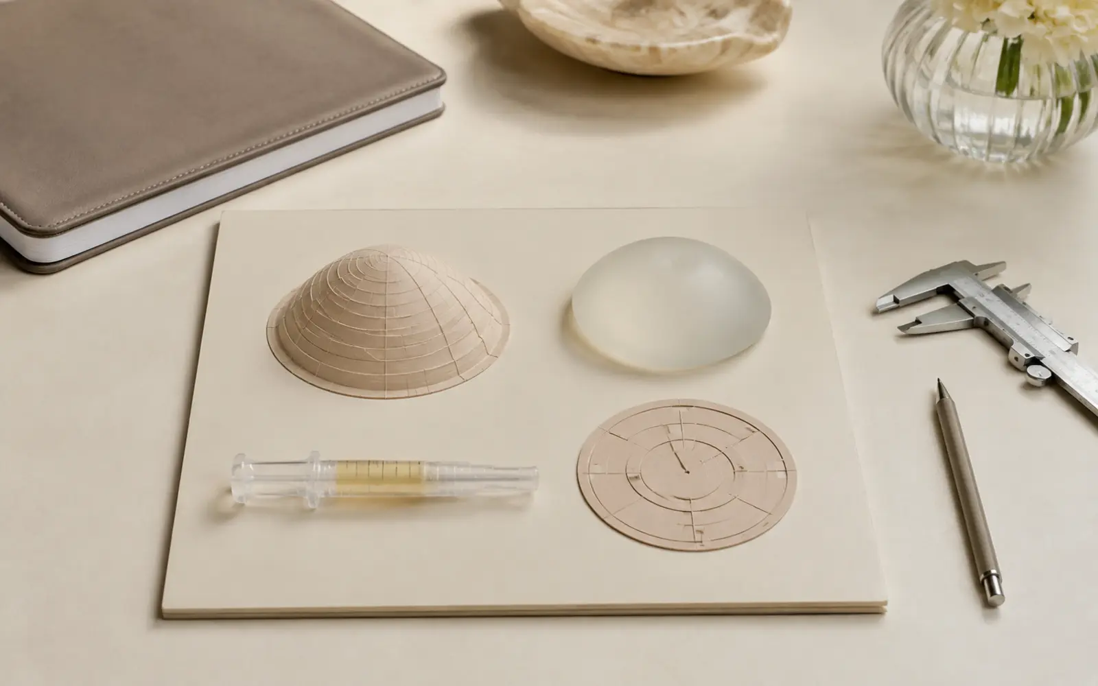 Medical planning objects representing tissue release, implant, fat grafting and areolar planning for tuberous breasts